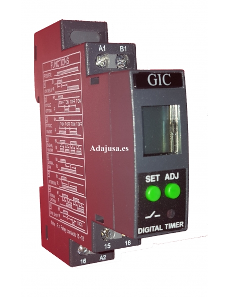 DIN rail digital multifunction timer