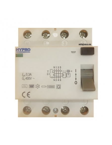 4-poliges Differential 100A 300mA Superimmunisiert - Hypro