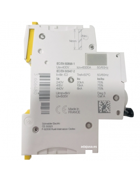 Leistungsschalter 2 Pole 10A (2x10A) IC60N C 6kA - Schneider