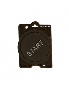 Schwarzer Druckknopf Aufschrift "START" offener Kontakt (NO) komplett - OUTLET  2