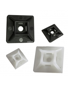 28x28mm Sockel für Kabelbinder Farbe weiß