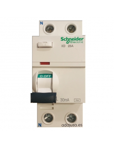 Einphasiger Fehlerstromschutzschalter 63A 30mA AC iID - Schneider