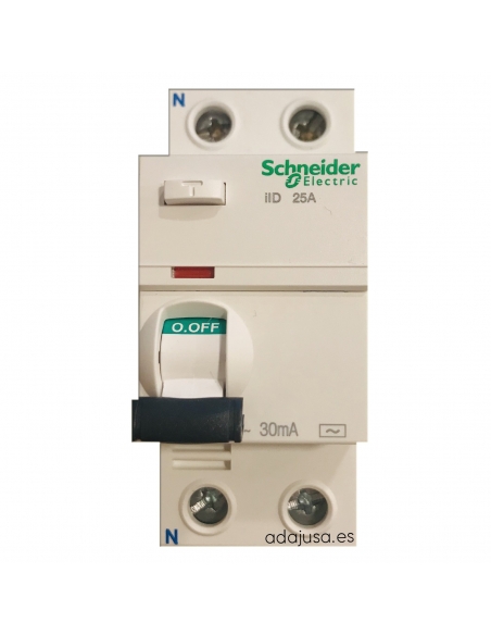 Einphasiger Fehlerstromschutzschalter 63A 30mA AC iID - Schneider