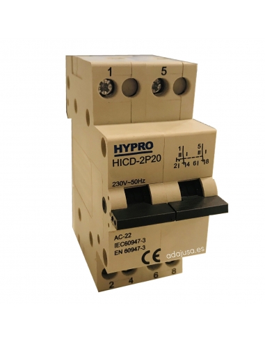 2-poliger modularer Schalter 20A HY