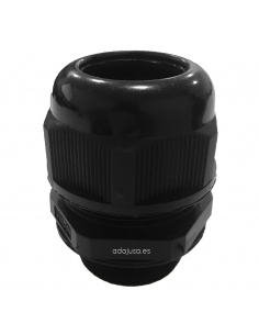 Prensaestopas M50 poliamida negro sin tuerca 