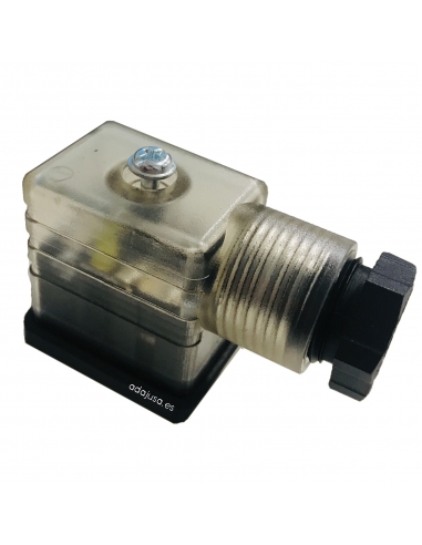Solenoid valve connector size 30 with VDR 24V and led - ADAJUSA