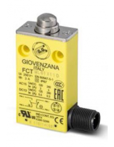 Kurzer Kolbenendschalter FCT Serie mit Kabel - Giovenzana