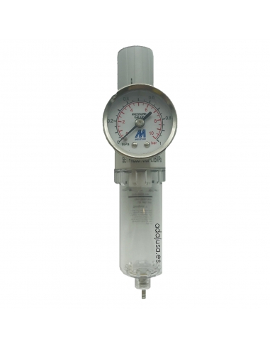Filtro-regulador 1/4 metálico con manómetro - Mindman - ADAJUSA
