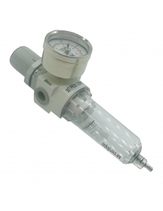Filter-regulator 1/4 metallic with pressure gauge - Mindman - ADAJUSA 2