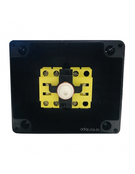 Box with three-phase switch 32A (3 poles) yellow-red - Giovenzana