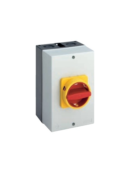 Box with three-phase switch 20A yellow-red control