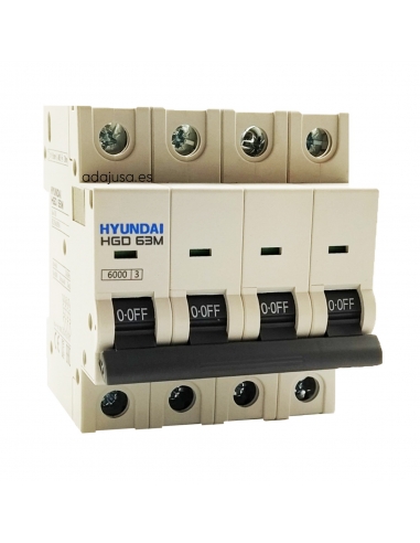 MCB circuit breaker 4 poles 6A (4x6A) - Hyundai Electric