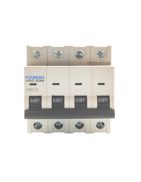 MCB circuit breaker 4 poles 32A (4x32A) - Hyundai Electric
