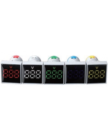 60-500VAC squared digital voltmeter 22mm