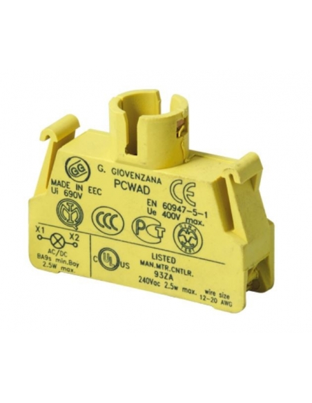 Lampenfassung Block Ba9s - Giovenzana