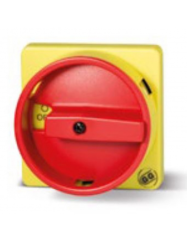 Placa mando frontal 0-1 67x67 fondo armario amarilla-roja 322/0001 - Giovenzana