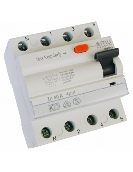4-polig differentiell 25A 300mA 10kA Klasse A - OMU System Adajusa