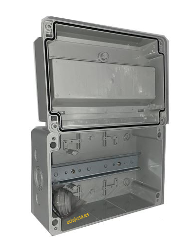 Modular box 10 surface elements for MCB circuit breaker and differential Circuit Breaker RCD series MFKV ADAJUSA