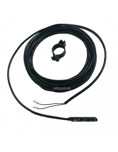 Sensor magnetico reed 2 hilos con cable y abrazadera portasensores diámetro 25  - Metal Work - ADAJUSA