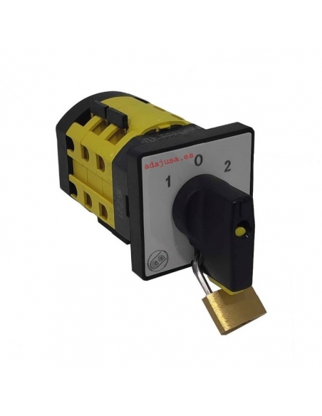 Single-phase inverter switch 20a full 48x48 black padlock - Giovenzana