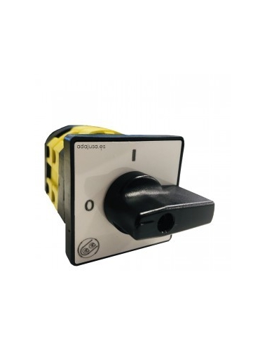 4-pole cam switch 20a 48x48mm black lever - Giovenzana