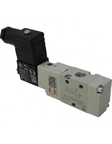 Open single-way 1/8 3-way solenoid valve (NA) 24Vdc - Metal Work - ADAJUSA