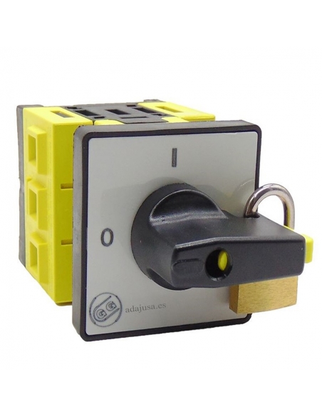 4-pole disconnector switch 25a 48x48mm black - Giovenzana