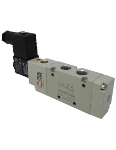 Solenoid valve 1/4 5 ways monostable assisted 24Vcc 2.5W - Metal Work | ADAJUSA