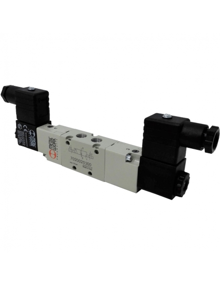 Solenoid valve 1/4 3 ways bistable assisted 24Vdc 2W - Metal Work