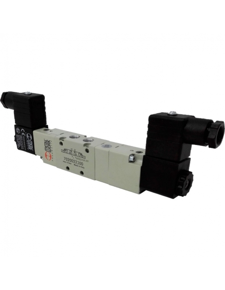 electrovalve 1/4 5 vias 3 positions 230Vac 3,5VA pressure centers - Metal Work - ADAJUSA