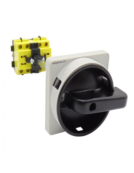 Switch disconnector 4 poles black 100A cabinet bottom shaft 185mm - Giovenzana