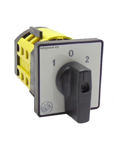 Switch two speeds dahlander 40a black lever 48x48 - Giovenzana