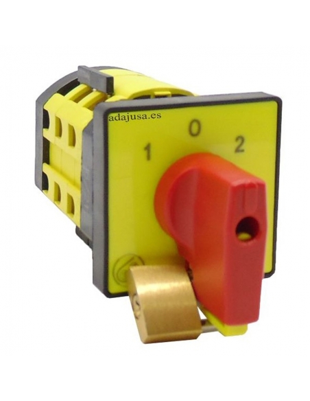 Switch two speeds dahlander 40a black lever 48x48 - Giovenzana