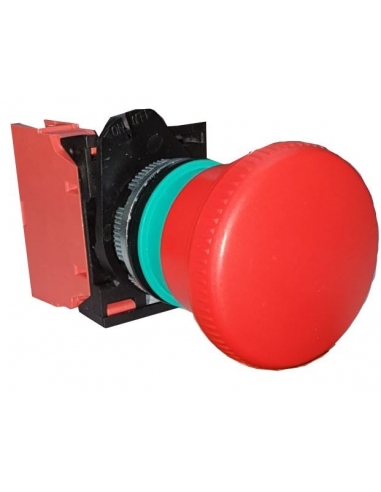 Full diameter emergency pushbutton 40 PPFN1P4N with contact NC Giovenzana adajusa