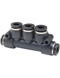 Verteiler mit 5 Auslässen Ø8 mit Fittings - ADAJUSA
