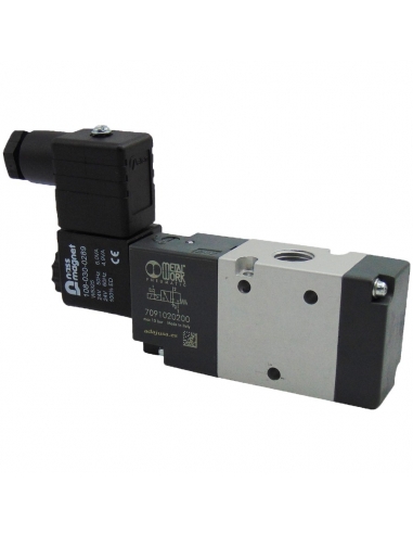 Solenoid valve 1/4 3/2 monostable NC coil 230 Vac BASIC - Metal Work - ADAJUSA