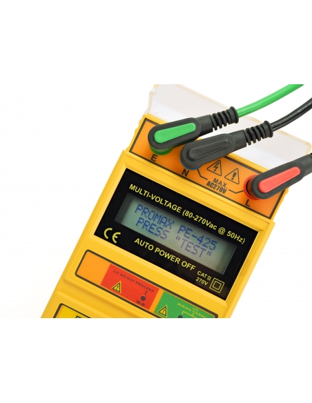 Ground meter without spades PE-425 for ground impedance loop and short - PROMAX