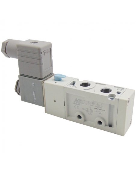 Solenoid valve 1/8 5-way monostable coil 230Vca - Mindman - ADAJUSA