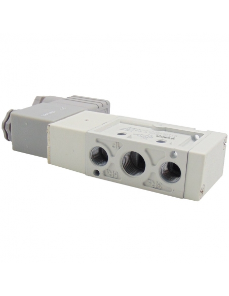 Solenoid valve 1/4 5 ways monostable coil 230Vca - Mindman S.220 - ADAJUSA