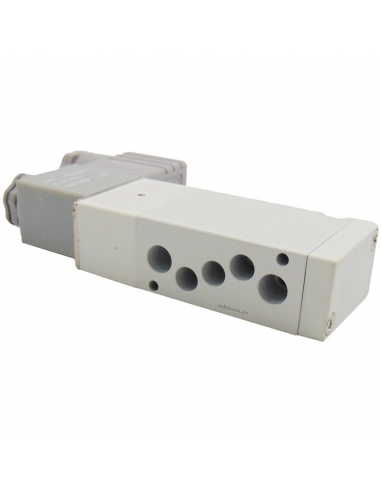 Solenoid valve 1/4 5/2 ways monostable 110 Vac on plate - Mindman - ADAJUSA