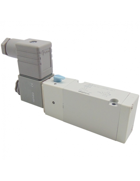 Solenoid valve 1/4 5/2 ways monostable 110 Vac on plate - Mindman - ADAJUSA