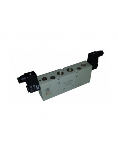Electrovalvula 1/2 5 vias 3 positions assisted closed centres 110Vac 5VA - Metal Work - adajusa