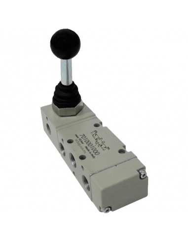 Manual lever valve 1/2 closed centers return spring lever 90 degrees Metal Work - ADAJUSA