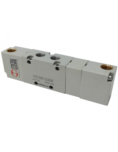 Double pneumatic valve 1/8 3-way monostable normally closed (NC) - normally open (NO) Metal Work - ADAJUSA