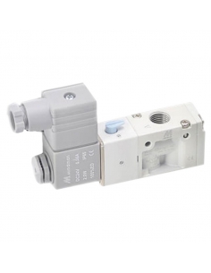 Pneumatisches Magnetventil 1/4" 3 Wege monostabil stromlos geschlossen (NC), 24Vdc Mindman - ADAJUSA