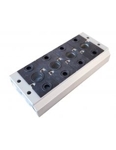 Multiple base for 3/8 5-way valves Mindman 300 series - ADAJUSA 2