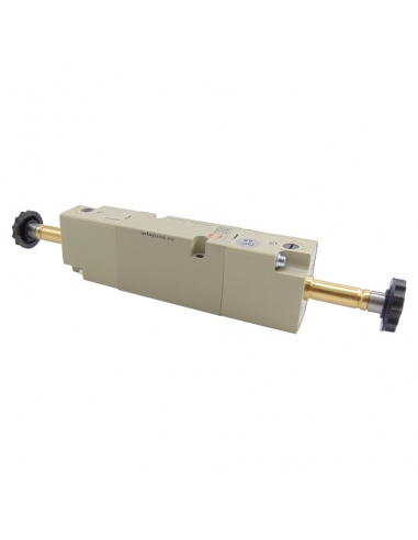 Pneumatic solenoid valve 5/2 bistable differential series 70 on base - Metal Work - ADAJUSA