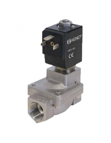 Solenoid valve fluids 2 2/2 110Vac 22VA indirect drive INOX FKM