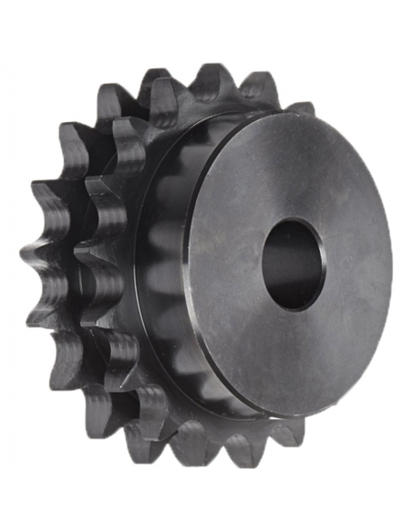 Double sprockets for roller chain 1 1/4 x 3/4 20B-2 Z18 DIN8187 - ISO R606