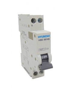 Circuit breaker 1 pole + Neutral 6A (1x6A N) DPN - Hyundai